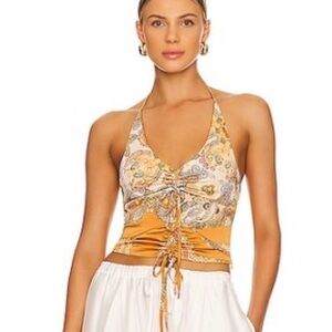 Revolve Superdown MILA HALTER RUCHED TOP